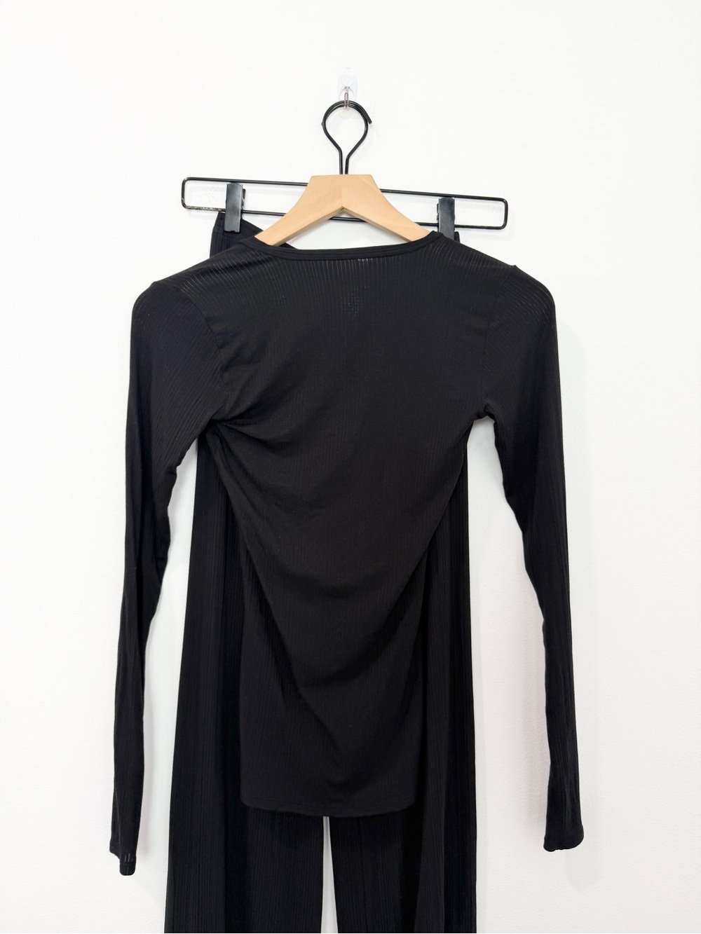 Negative Underwear Whipped Henley Pajama Set in Black Top and Bottom XS - Picture 3 of 10